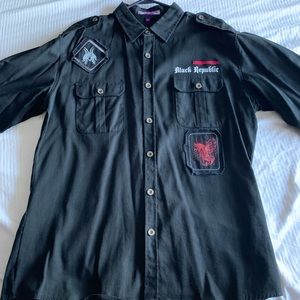 Black Republican dress shirt by Empra